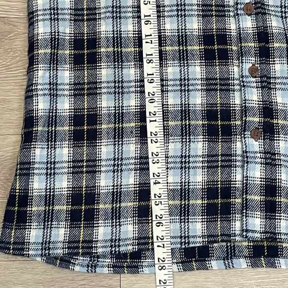 Mens Flannel Shirt L Work Shacket Plaid Twill Button Up Warm Layering - Picture 5 of 6